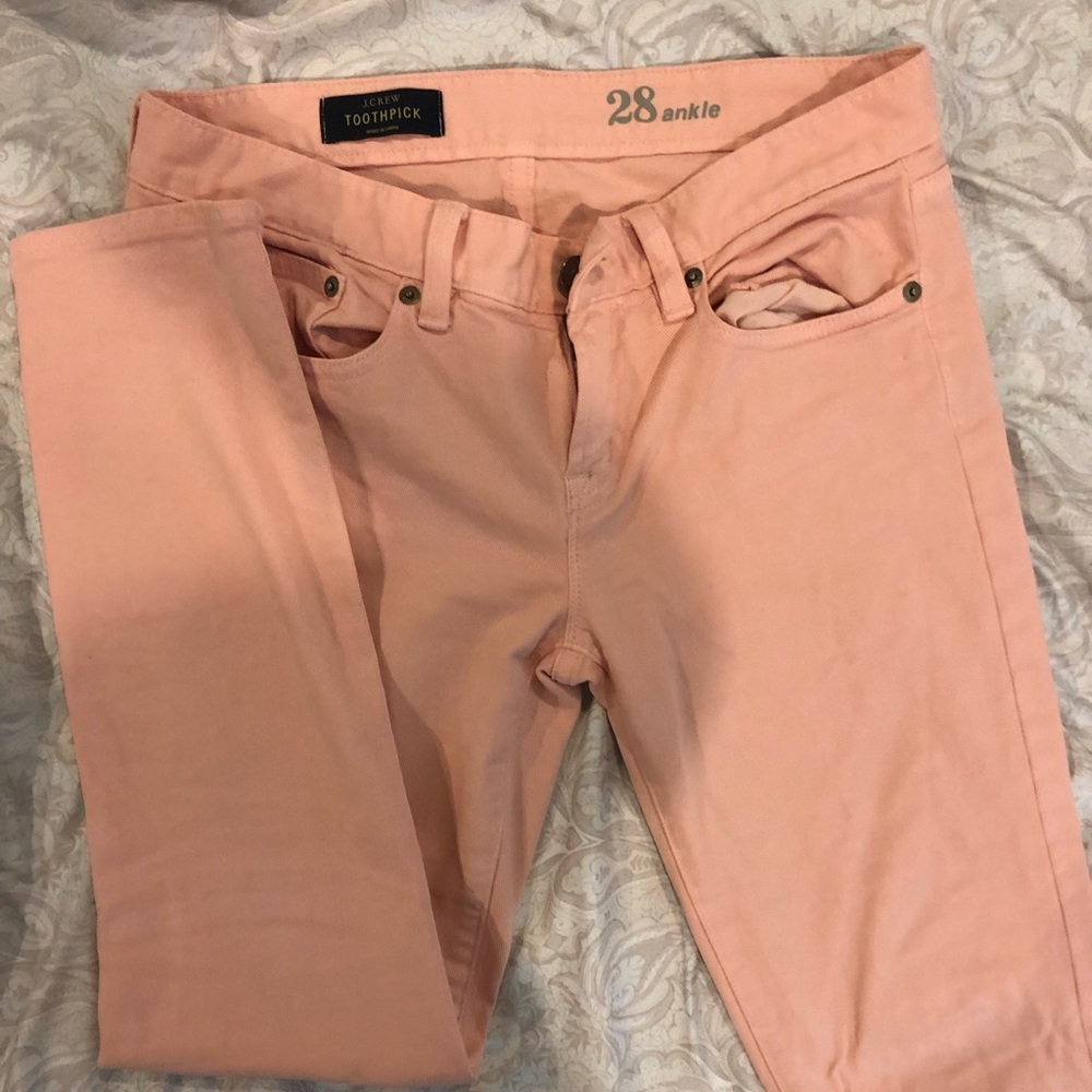 J crew toothpick ankle jeans size 28